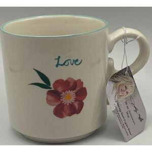 Dolly Parton Love Coffee Mug Red Flower Stoneware NWT Mothers Day‎ Birthday